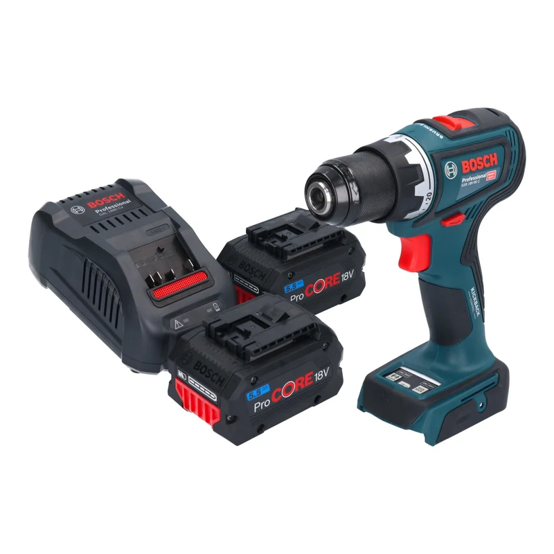 Bosch GSR 18V-90 C Professional Akku Bohrschrauber 18 V 64 Nm Brushless + 2x ProCORE Akku 5,5 Ah + Ladegerät