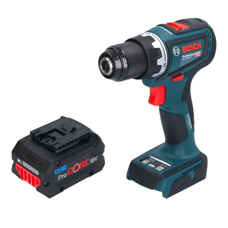 Bosch GSR 18V-90 C Professional Akku Bohrschrauber 18 V 64 Nm Brushless + 1x ProCORE Akku 5,5 Ah - ohne Ladegerät