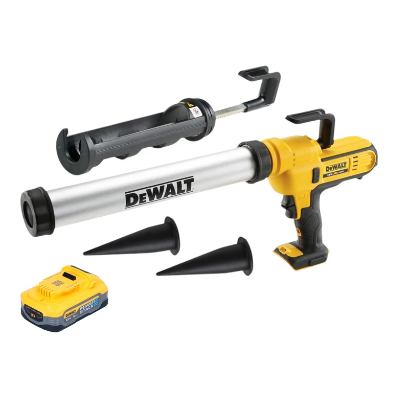 DeWalt DCE 581 NK Akku Kartuschenpistole 18 V 310 ml + 1x Powerstack Akku 5,0 Ah + Koffer - ohne Ladegerät