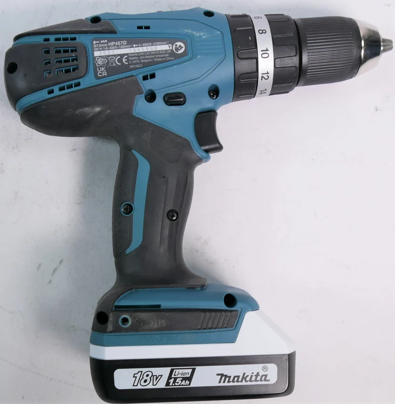 Makita HP 457 DWE10 Akku Schlagbohrschrauber 18 V 42 Nm G-Serie - Unvollständig