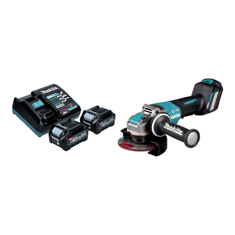Makita GA 044 GD201 Akku Winkelschleifer 40 V max. 125 mm X-LOCK Brushless + 2x Akku 2,5 Ah + Ladegerät