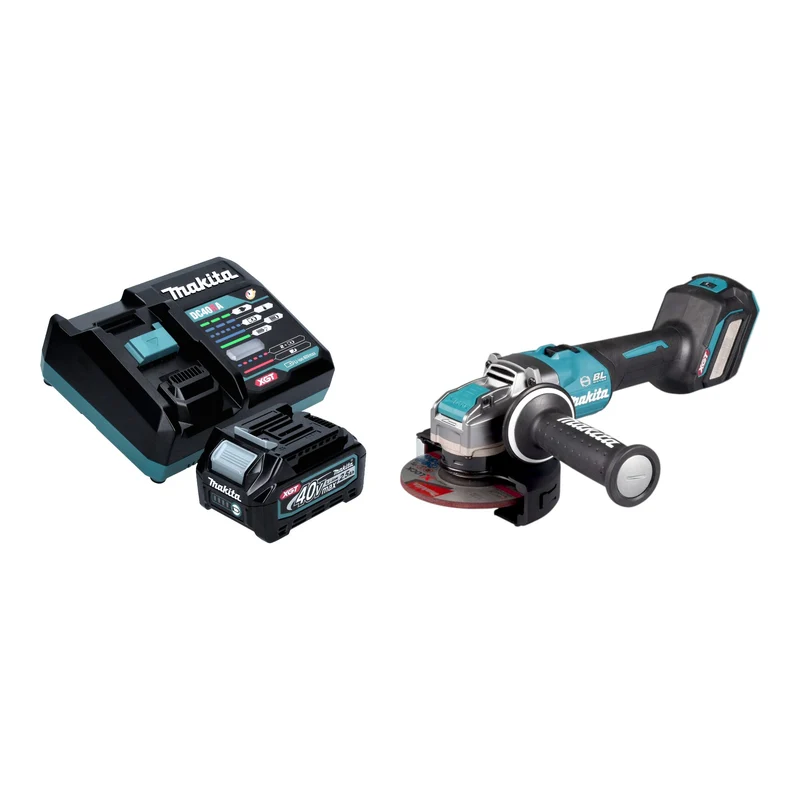 Makita GA 041 GD101 Akku Winkelschleifer 40 V max. 125 mm X-LOCK Brushless + 1x Akku 2,5 Ah + Ladegerät