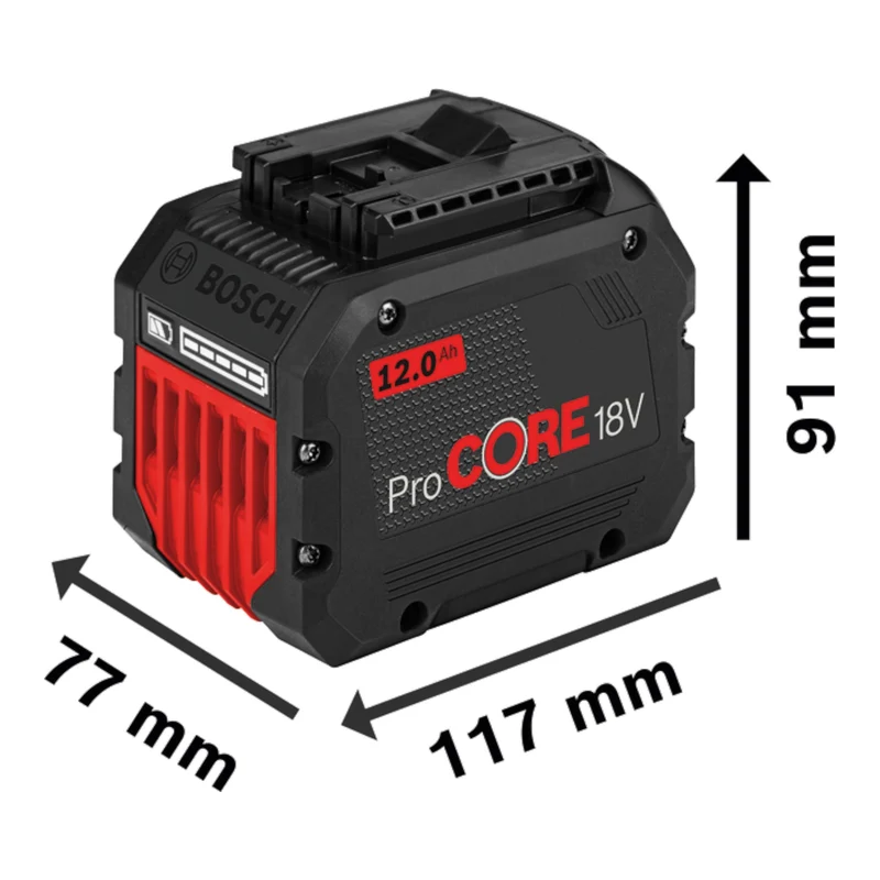 Bosch ProCORE 18V 12.0Ah Professional Akku 18 V 12,0 Ah / 12000 mAh ( 1600A016GU ) mit Ladestandanzeige