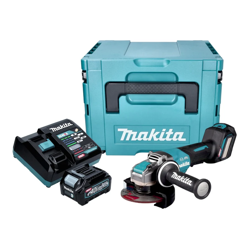 Makita GA 044 GD101 Akku Winkelschleifer 40 V max. 125 mm X-LOCK Brushless + 1x Akku 2,5 Ah + Ladegerät + Makpac