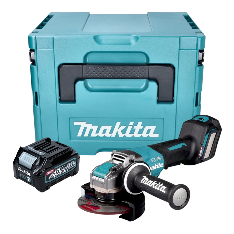 Makita GA 044 GD101 Akku Winkelschleifer 40 V max. 125 mm X-LOCK Brushless + 1x Akku 2,5 Ah + Makpac - ohne Ladegerät