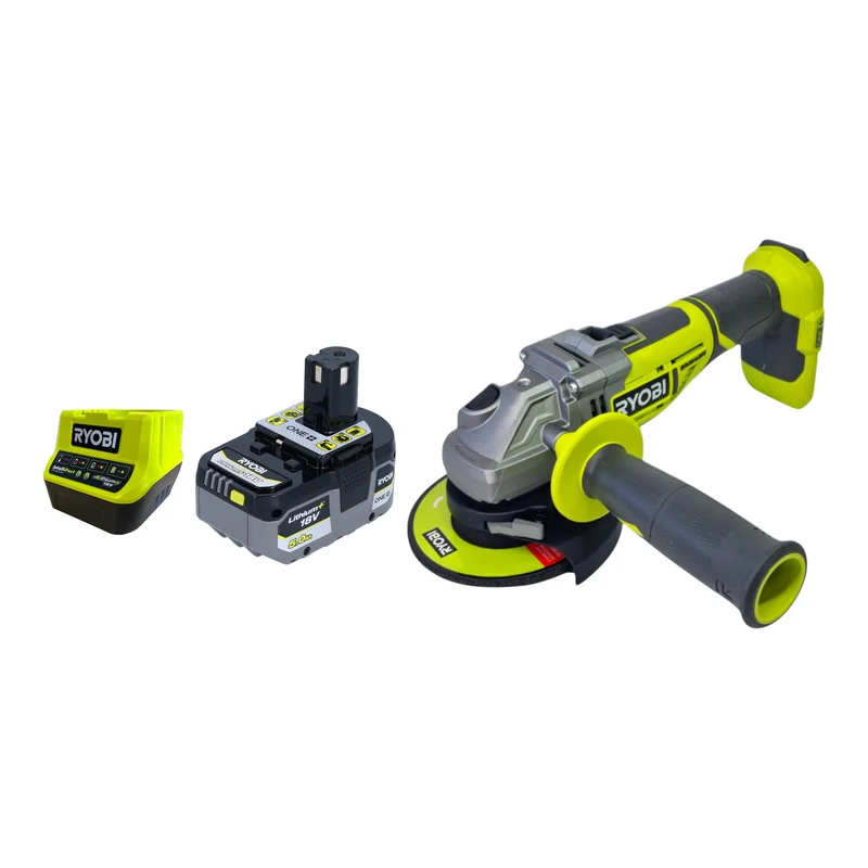 RYOBI R18AG7-0 Akku Winkelschleifer 18 V 125 mm Brushless + 1x Akku 5,0 Ah + Ladegerät