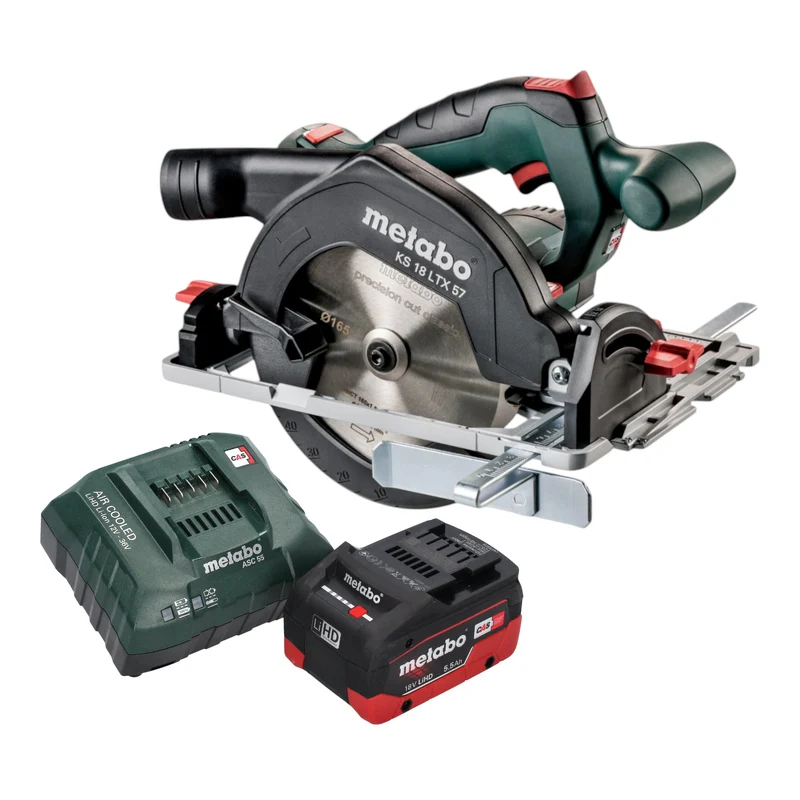 Metabo KS 18 LTX 57 Akku Handkreissäge 18 V 165 mm + 1x LiHD Akku 5,5 Ah + Ladegerät