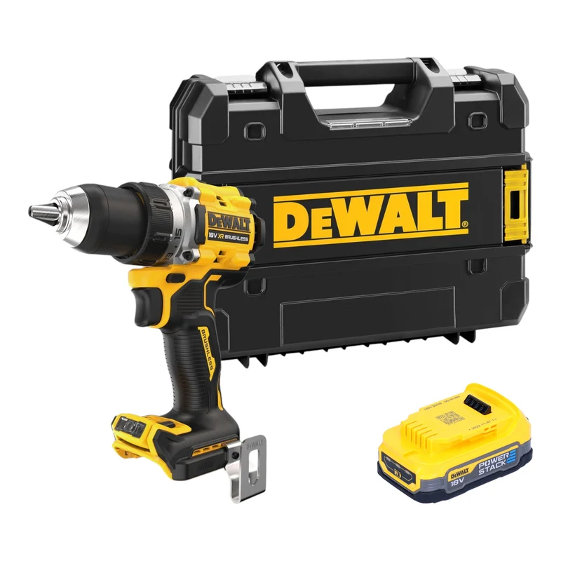 DeWalt DCD 800 NT Akku Bohrschrauber 18 V 90 Nm Brushless + 1x Powerstack Akku 1,7 Ah + TSTAK - ohne Ladegerät