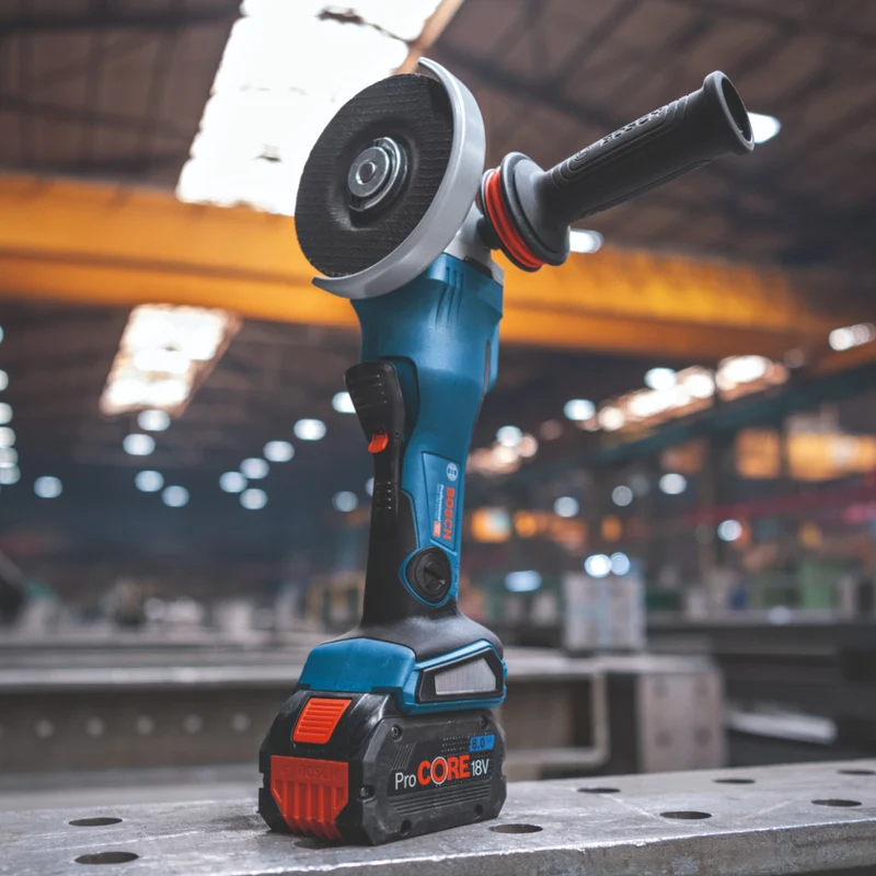 Bosch GWS 18V-15 PSC Professional Akku Winkelschleifer 18 V 125 mm BITURBO Brushless + 2x ProCORE Akku 4,0 Ah + Ladegerät