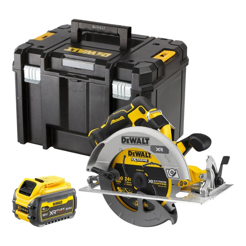 DeWalt DCS 573 NT Akku Handkreissäge 18 V 190 x 30 mm Brushless + 1x Akku 6,0 Ah + TSTAK - ohne Ladegerät