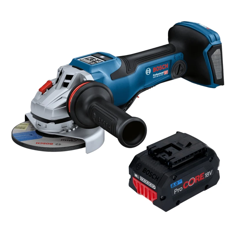 Bosch GWS 18V-15 PSC Professional Akku Winkelschleifer 18 V 125 mm BITURBO Brushless + 1x ProCORE Akku 8,0 Ah - ohne Ladegerät