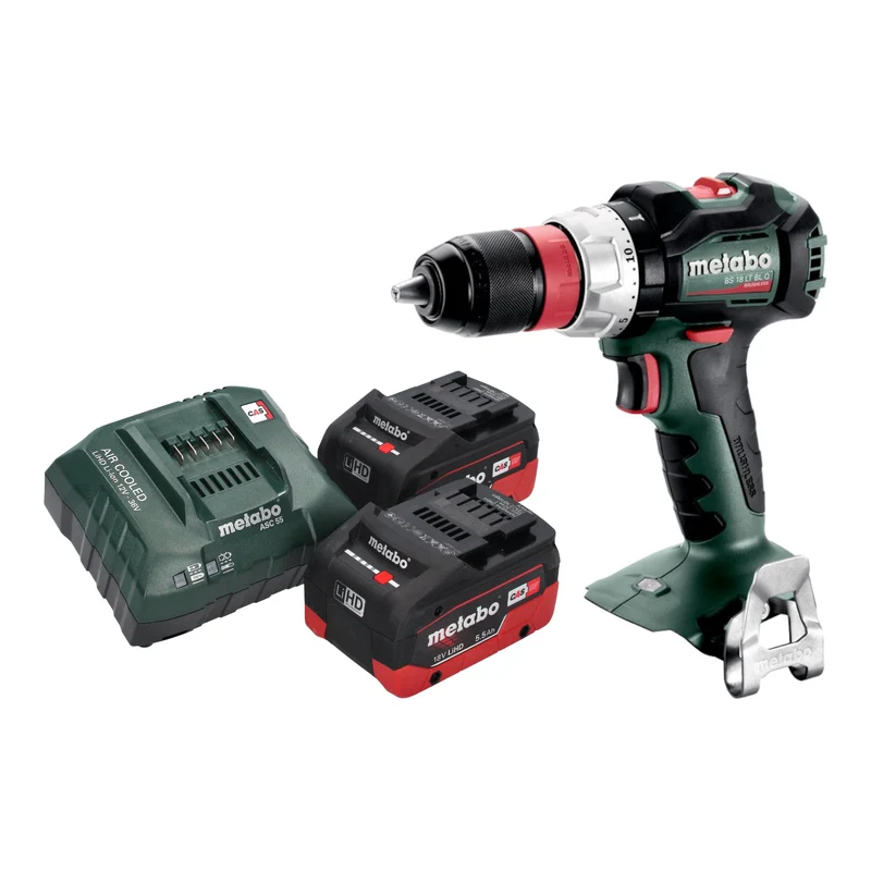Metabo BS 18 LT BL Q Akku Bohrschrauber 18 V 75 Nm Brushless + 2x LiHD Akku 5,5 Ah + Ladegerät