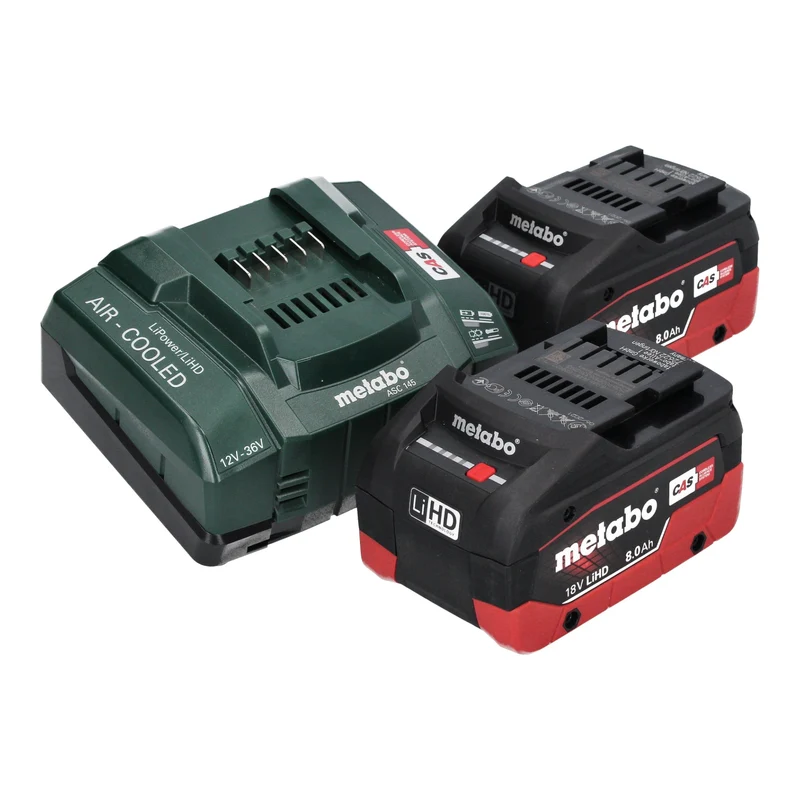 Metabo TPF 18 LTX 2200 Akku Tauch- und Regenfasspumpe 18 V 2200 l/h + 2x LiHD Akku 8,0 Ah + Ladegerät