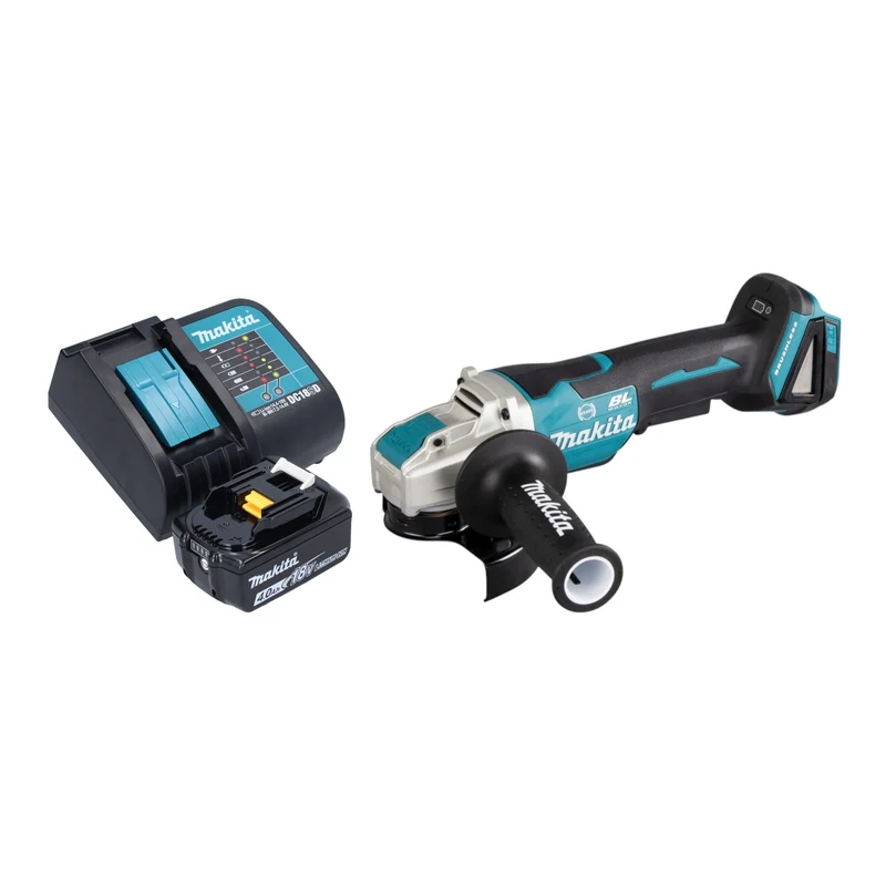 Makita DGA 520 SM1X1 Akku Winkelschleifer 18 V 125 mm X-LOCK Brushless + 1x Akku 4,0 Ah + Ladegerät