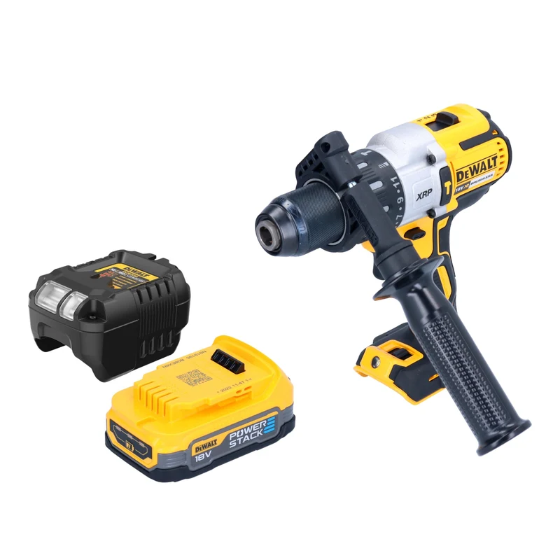 DeWalt DCD 996 E1 Akku Schlagbohrschrauber 18 V 95 Nm Brushless + 1x Powerstack Akku 1,7 Ah + Ladegerät