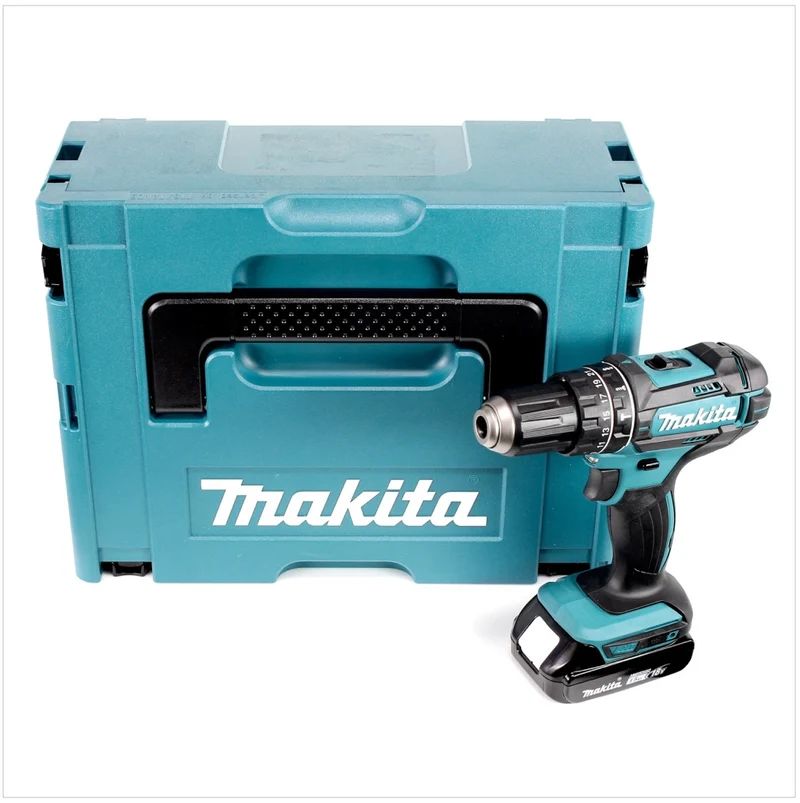 Makita DHP 482 Y1J Akku Schlagbohrschrauber 18 V 62 Nm + 1x Akku 1,5 Ah + Makpac - ohne Ladegerät