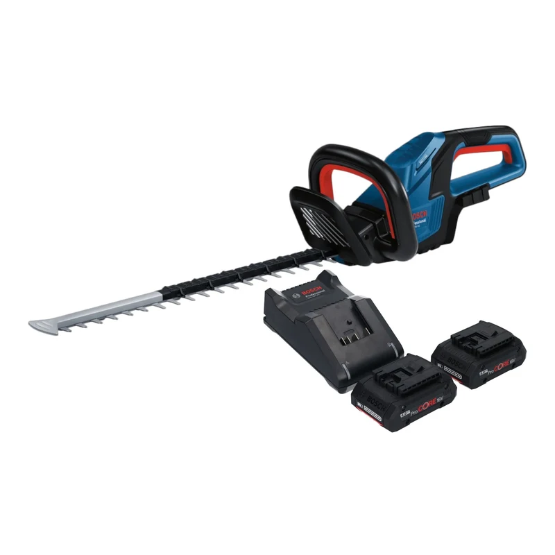 Bosch GHE 18V-50 Professional Akku Heckenschere 18 V 50 cm Brushless + 2x ProCORE Akku 4,0 Ah + Ladegerät