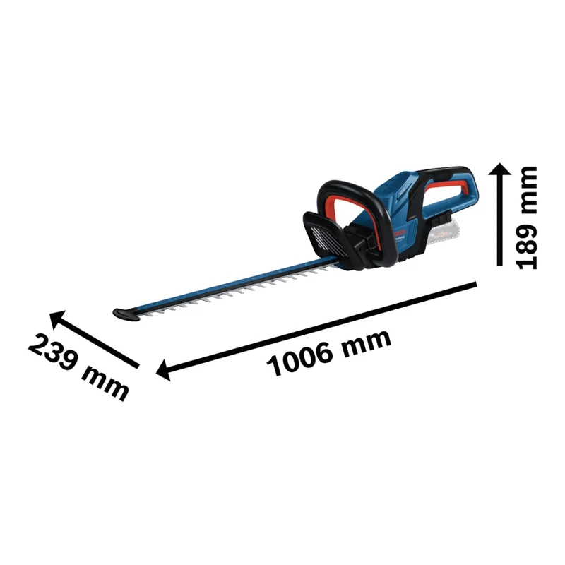 Bosch GHE 18V-50 Professional Akku Heckenschere 18 V 50 cm Brushless + 2x ProCORE Akku 4,0 Ah + Ladegerät