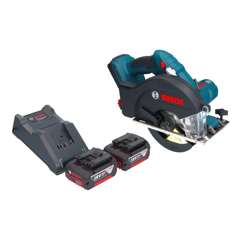 Bosch GKM 18V-50 Professional Akku Metall Handkreissäge 18 V 136 mm Brushless + 2x Akku 4,0 Ah + Ladegerät