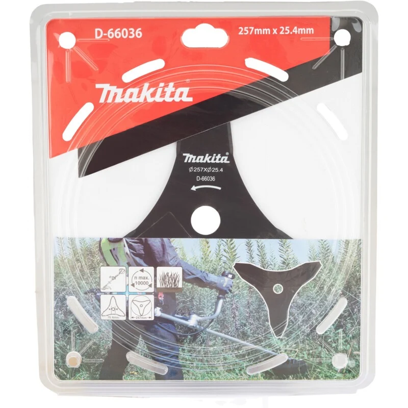 Makita 3-Zahn Dickicht-Mulchmesser Schnittbreite (mm) 257