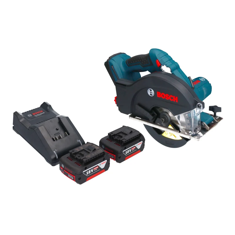 Bosch GKM 18V-50 Professional Akku Metall Handkreissäge 18 V 136 mm Brushless + 2x Akku 5,0 Ah + Ladegerät
