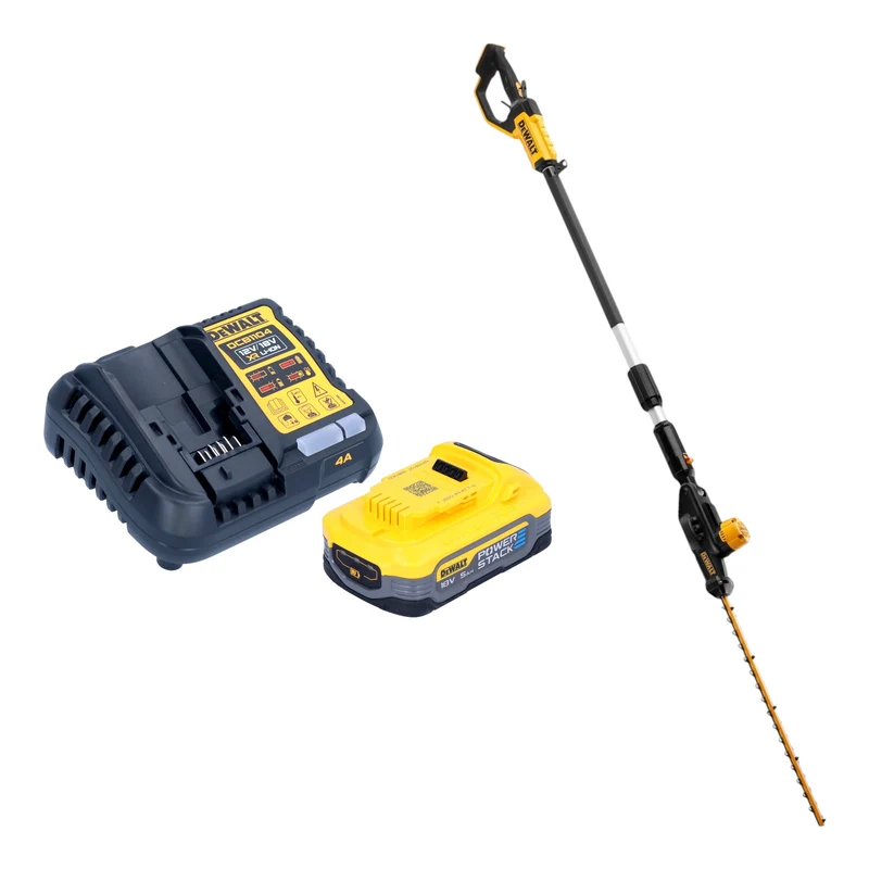 DeWalt DCMPH 566 H1 Akku Stabheckenschere 18 V 55 cm + 1x Powerstack Akku 5,0 Ah + Ladegerät