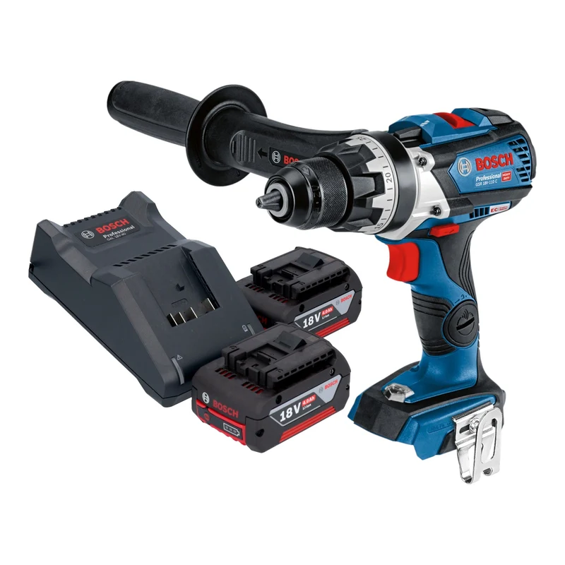 Bosch GSR 18V-110 C Professional Akku Bohrschrauber 18 V 110 Nm Brushless + 2x Akku 4,0 Ah + Ladegerät