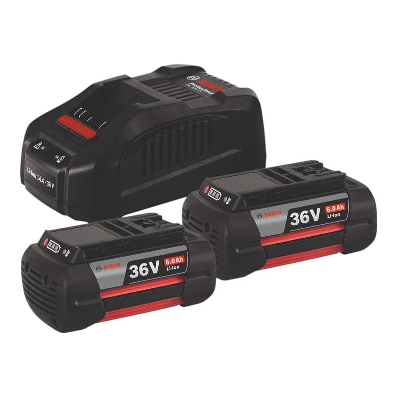 Bosch Akku Starter Set 2x GBA 36 V 6,0 Ah Professional Akku + GAL 3680 CV Ladegerät ( 1600A00L1U )