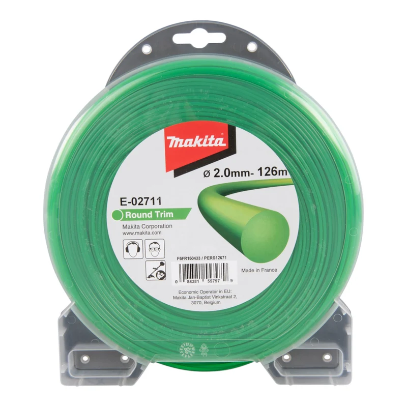 Makita Round Trim Mähfaden rund 2,0 mm 126 m ( E-02711 ) für Akku Freischneider UR 002 G