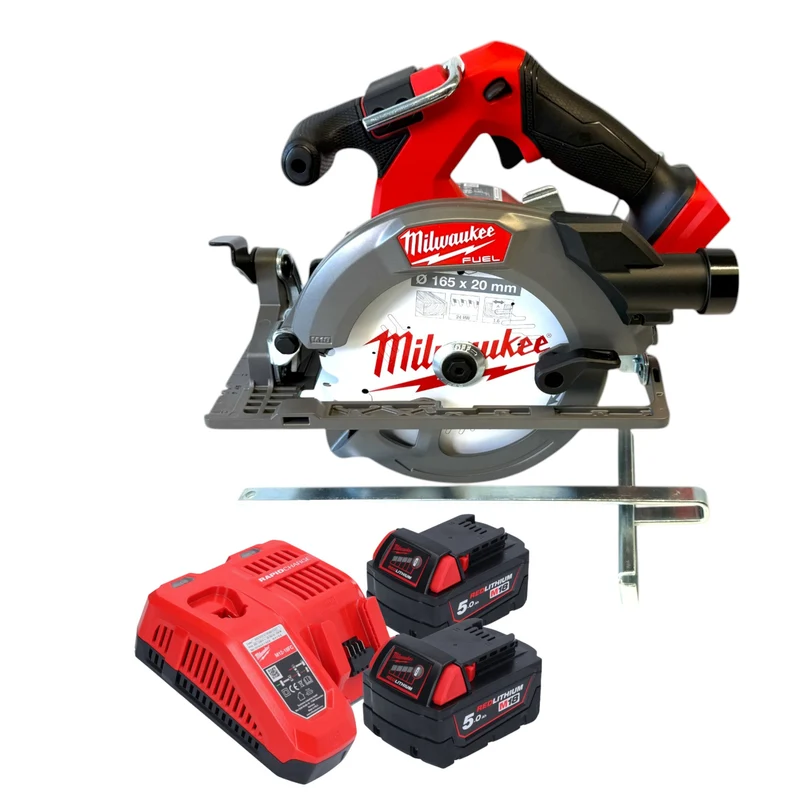Milwaukee M18 FCS552-502 Akku Handkreissäge 18 V 165 mm Brushless + 2x Akku 5,0 Ah + Ladegerät