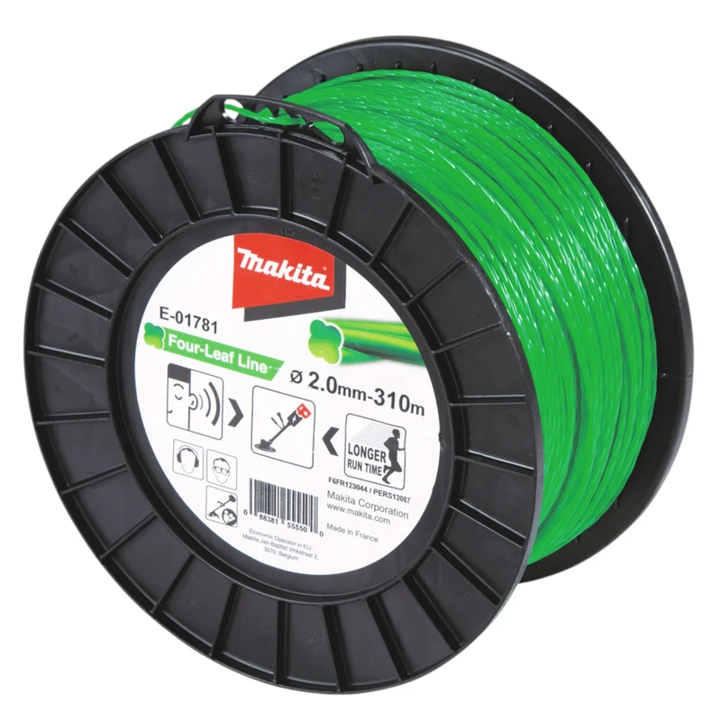 Makita Four-Leaf Mähfaden 2,0 mm 310 m ( E-01781 ) für Akku Freischneider UR 002 G