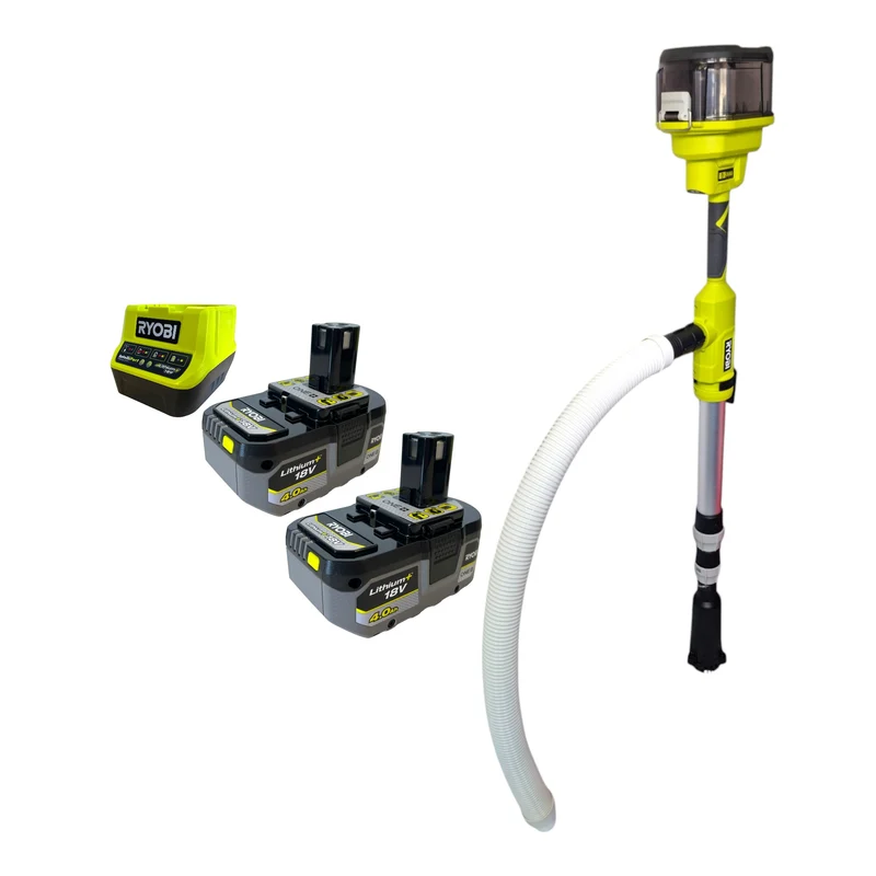 RYOBI RY18STPA-0 Akku Regenfasspumpe 18 V 3360 l/h + 2x Akku 4,0 Ah + Ladegerät