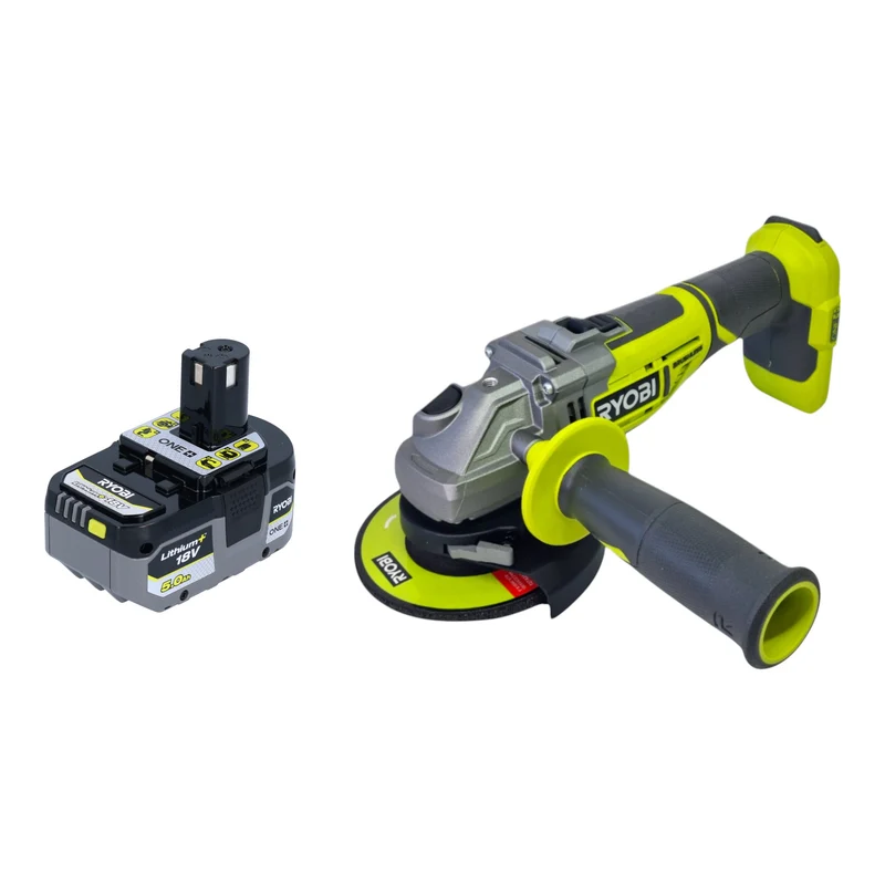 RYOBI R18AG7-0 Akku Winkelschleifer 18 V 125 mm Brushless + 1x Akku 5,0 Ah - ohne Ladegerät
