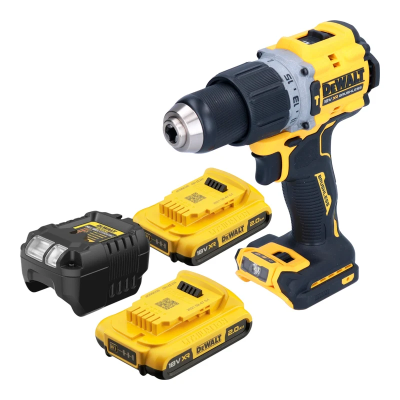 DeWalt DCD 805 D2 Akku Schlagbohrschrauber 18 V 90 Nm Brushless + 2x Akku 2,0 Ah + Ladegerät