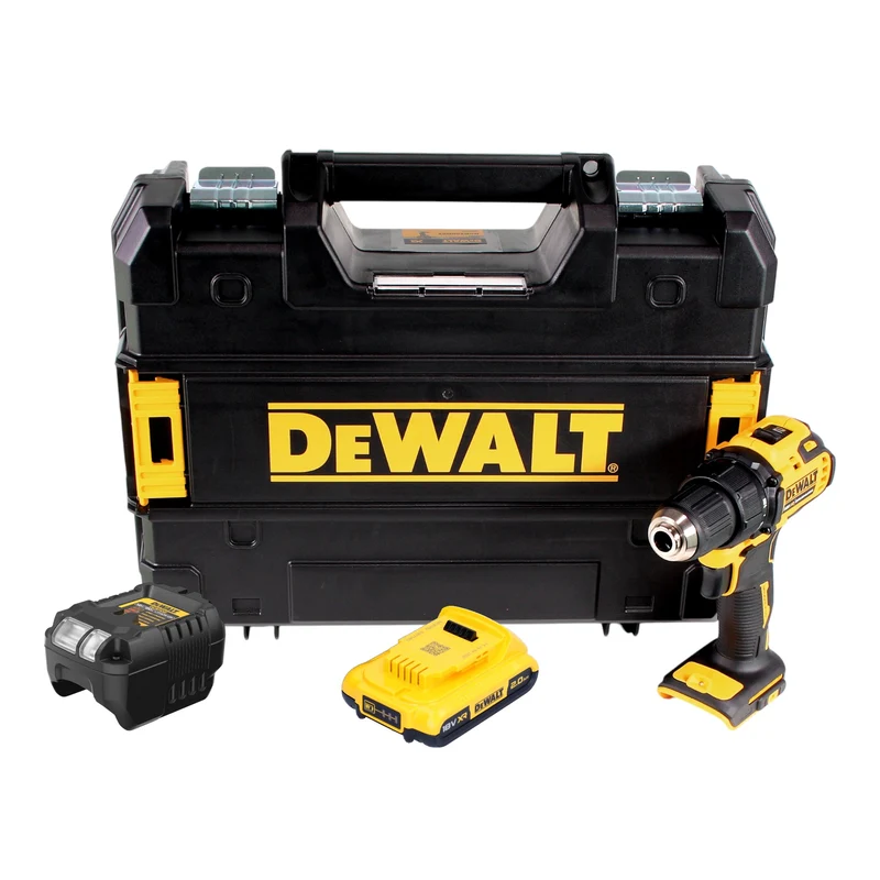 DeWalt DCD 708 D1T Akku Bohrschrauber 18 V 65 Nm Brushless + 1x Akku 2,0 Ah + Ladegerät + TSTAK