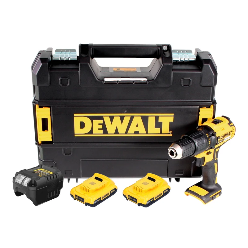 DeWalt DCD 778 D2T Akku Schlagbohrschrauber 18V 65Nm + 2x Akku 2,0 Ah + Ladegerät + TSTAK