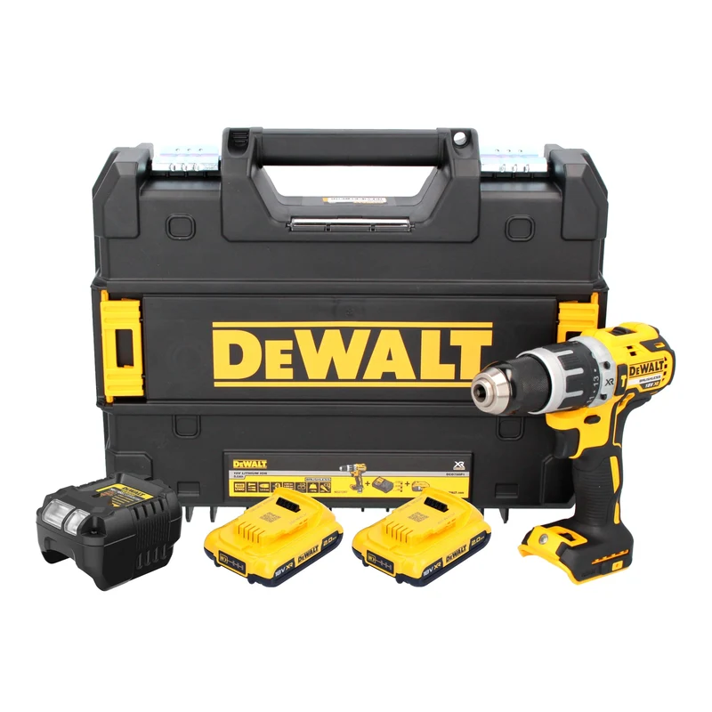 DeWalt DCD 796 D2T Akku Schlagbohrschrauber 18 V 70 Nm Brushless + 2x Akku 2,0 Ah + Ladegerät + TSTAK