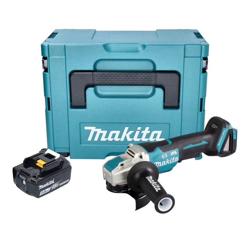 Makita DGA 520 F1JX1 Akku Winkelschleifer 18 V 125 mm X-LOCK Brushless + 1x Akku 3,0 Ah + Makpac - ohne Ladegerät