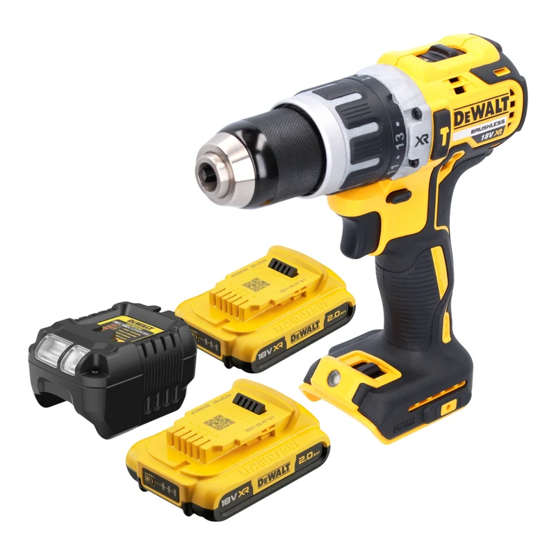 DeWalt DCD 796 D2 Akku Schlagbohrschrauber 18 V 70 Nm Brushless + 2x Akku 2,0 Ah + Ladegerät