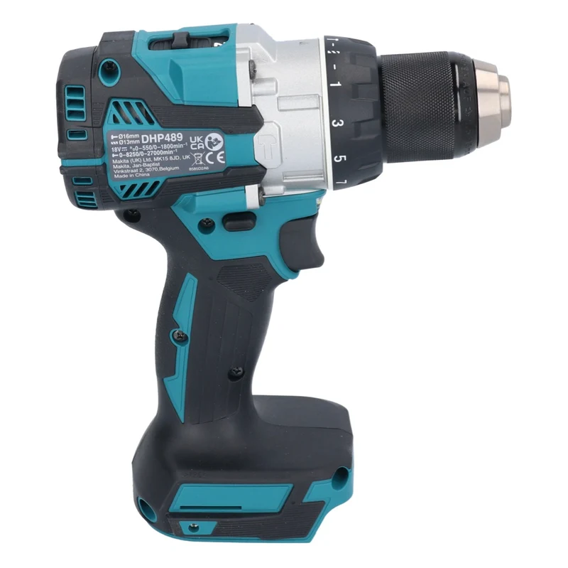 Makita DHP 489 Akku Schlagbohrschrauber ( 18 V 73 Nm Brushless ) inkl. Koffer + WellCut 101 tlg. Bit- und Bohrer Set