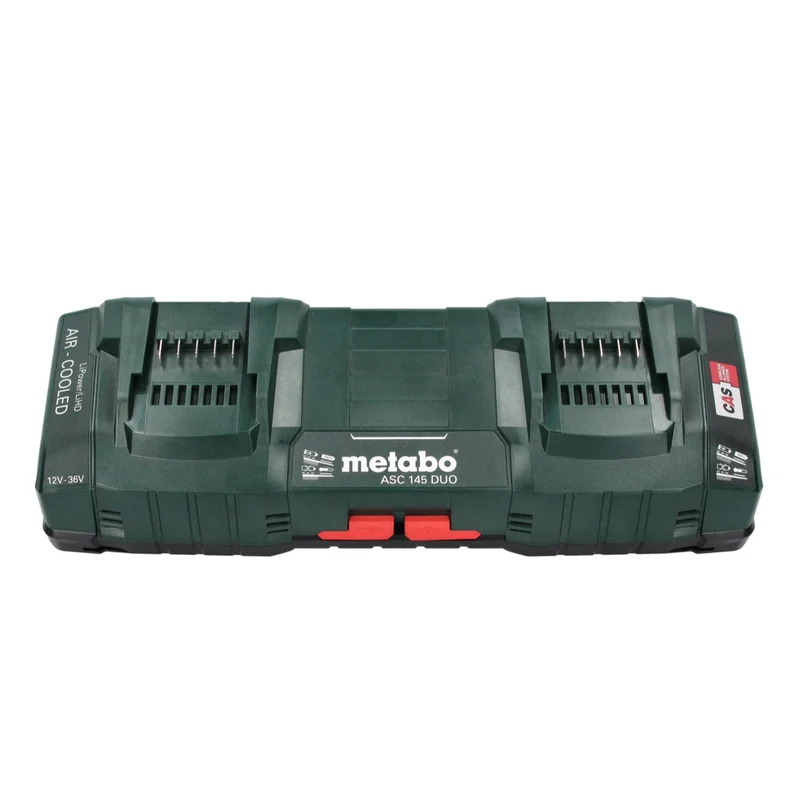 Metabo Basis Set 4x Li-Power Akkupack 18 V 10,0 Ah CAS Li-Ion Akku ( 685143590 ) + DUO Doppel Ladegerät ASC 145 + metaBOX