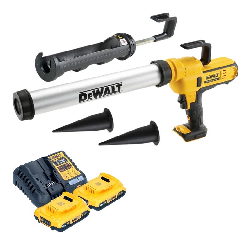 DeWalt DCE 581 D2K Akku Kartuschenpistole 18 V 310 ml + 2x Akku 2,0 Ah + Ladegerät + Koffer