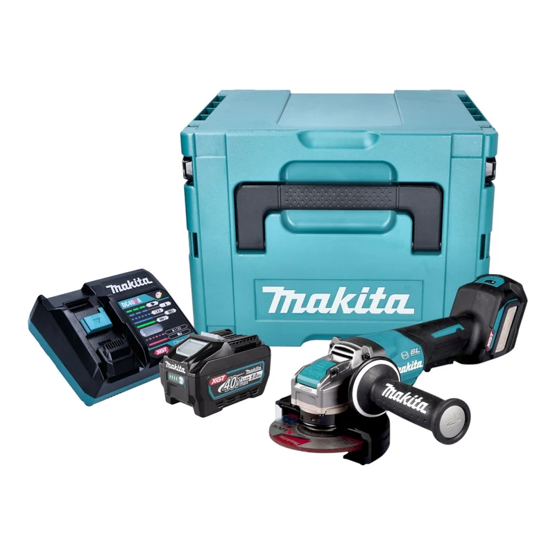 Makita GA 044 GT101 Akku Winkelschleifer 40 V max. 125 mm X-LOCK Brushless + 1x Akku 5,0 Ah + Ladegerät + Makpac
