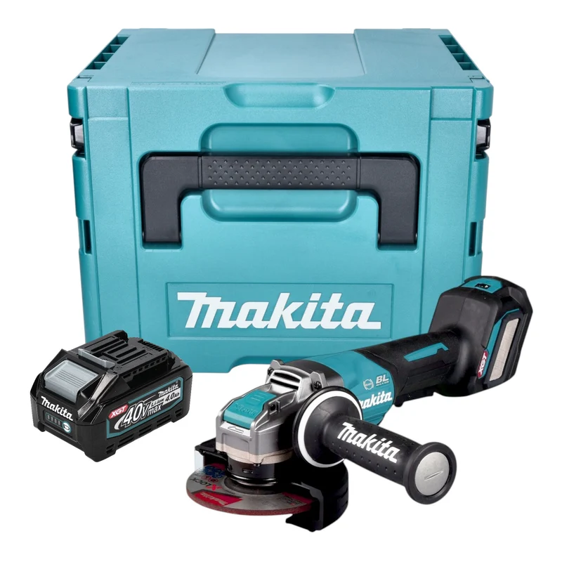 Makita GA 044 GM101 Akku Winkelschleifer 40 V max. 125 mm X-LOCK Brushless + 1x Akku 4,0 Ah + Makpac - ohne Ladegerät