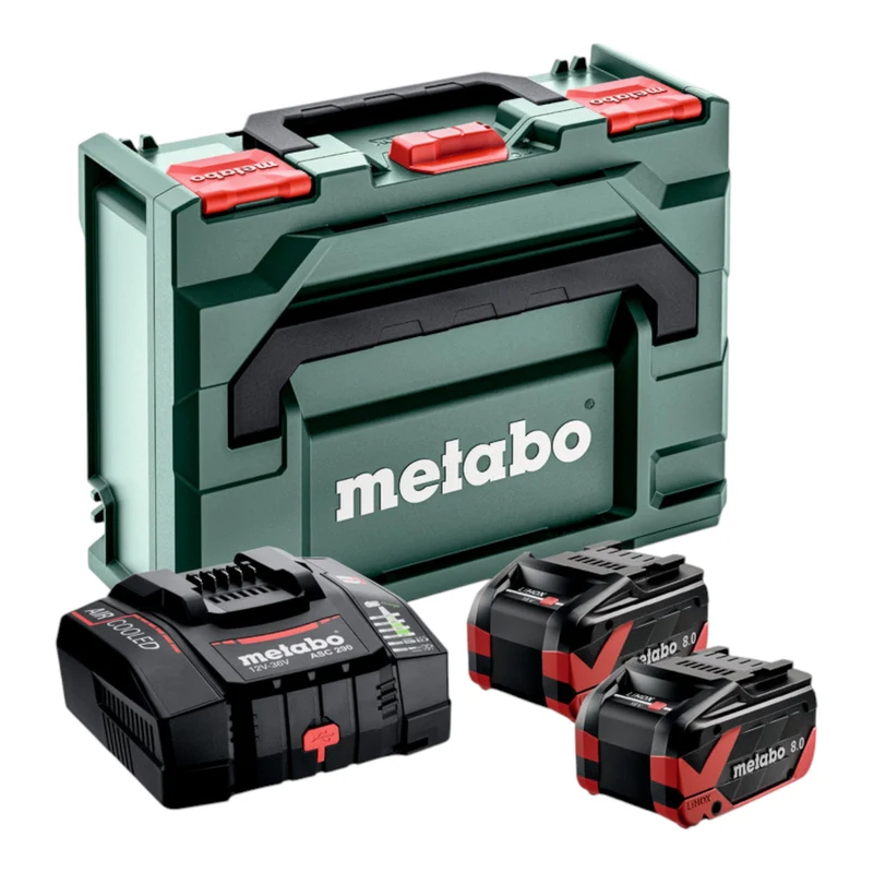 Metabo Basis Set 18 V 2x LiHDX Akku 8,0 Ah + ASC 290 Ladegerät + metaBOX ( 685305000 )