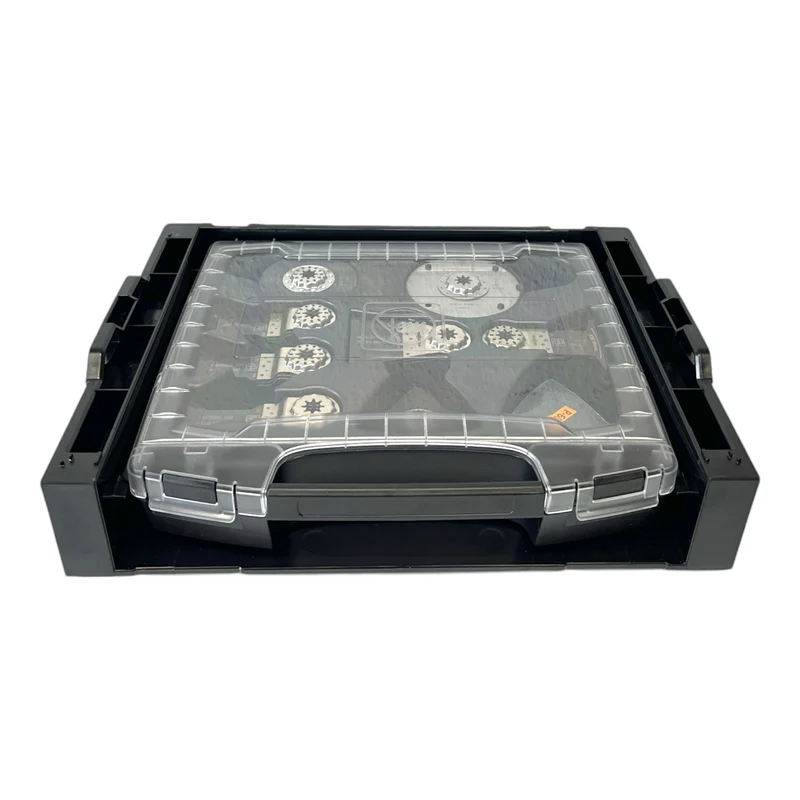 Fein Multimaster AMM 500 Plus Akku Multifunktionswerkzeug 18 V Starlock Plus Black Edition ( 71294262000 ) + 33 tlg. Zubehör + L-Boxx - ohne Akku, ohne Ladegerät