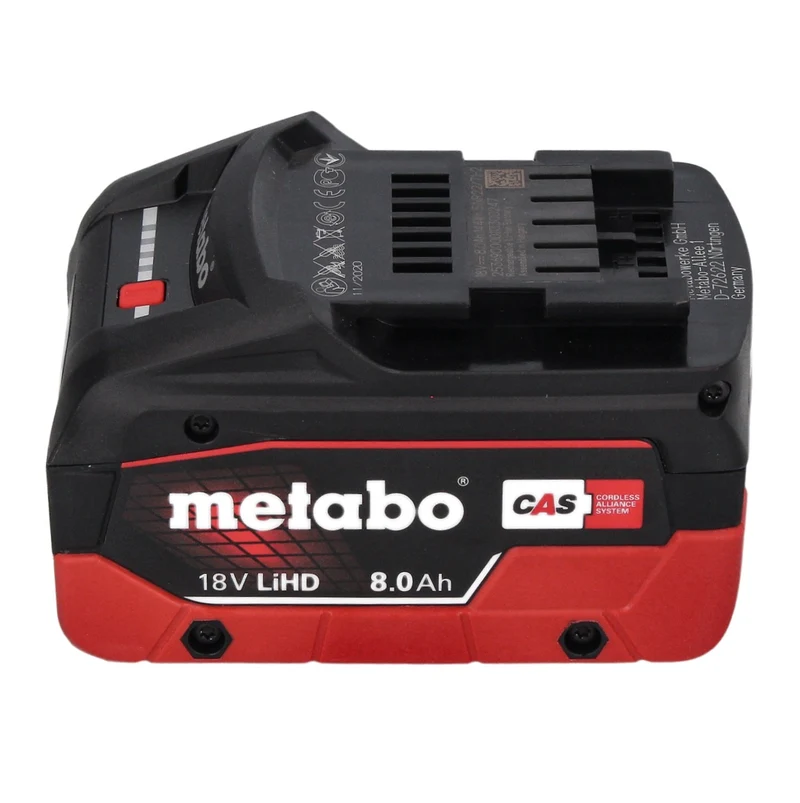 Metabo Basis Set 2x Li-Power Akkupack 18 V 8,0 Ah CAS Li-Ion Akku ( 685131590 ) + Ladegerät ASC 145 + metaBOX