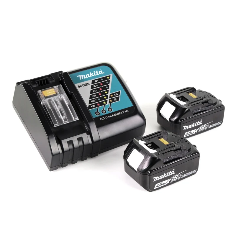Makita DHP 485 RMJ 18 V Li-Ion Akku Schlagbohrschrauber im Makpac + 2 x 4,0 Ah Akku + Ladegerät