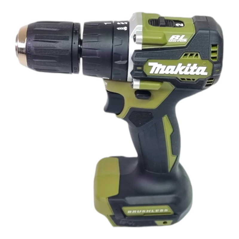 Makita DHP 487 RAKO Akku Schlagbohrschrauber 18 V 40 Nm Brushless Olive Outdoor Adventure Serie + 2x Akku 2,0 Ah + Ladegerät + Koffer