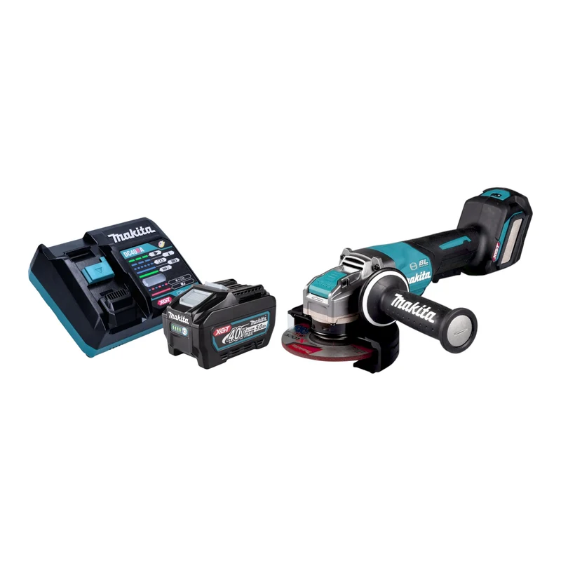 Makita GA 044 GT101 Akku Winkelschleifer 40 V max. 125 mm X-LOCK Brushless + 1x Akku 5,0 Ah + Ladegerät